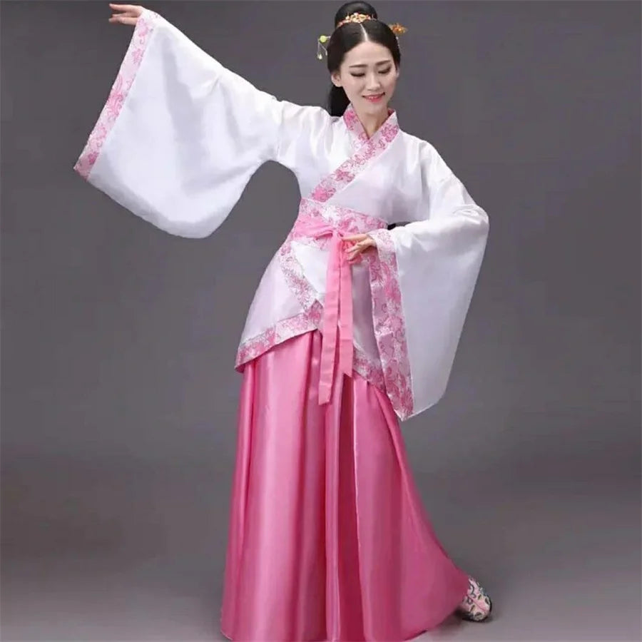 Chinese silk robe Costume Girls Women Kimono China Traditional Vintage Ethnic antique dress Dance Costume Hanfu chinese clothe