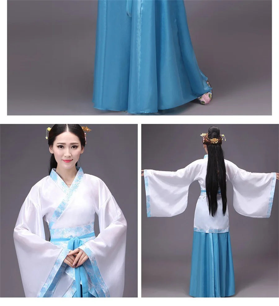 Chinese silk robe Costume Girls Women Kimono China Traditional Vintage Ethnic antique dress Dance Costume Hanfu chinese clothe