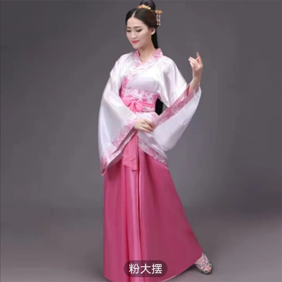 Chinese silk robe Costume Girls Women Kimono China Traditional Vintage Ethnic antique dress Dance Costume Hanfu chinese clothe