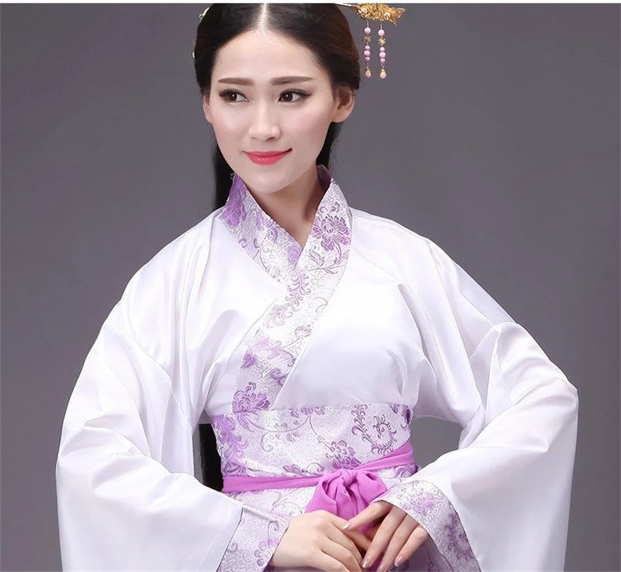 Chinese silk robe Costume Girls Women Kimono China Traditional Vintage Ethnic antique dress Dance Costume Hanfu chinese clothe