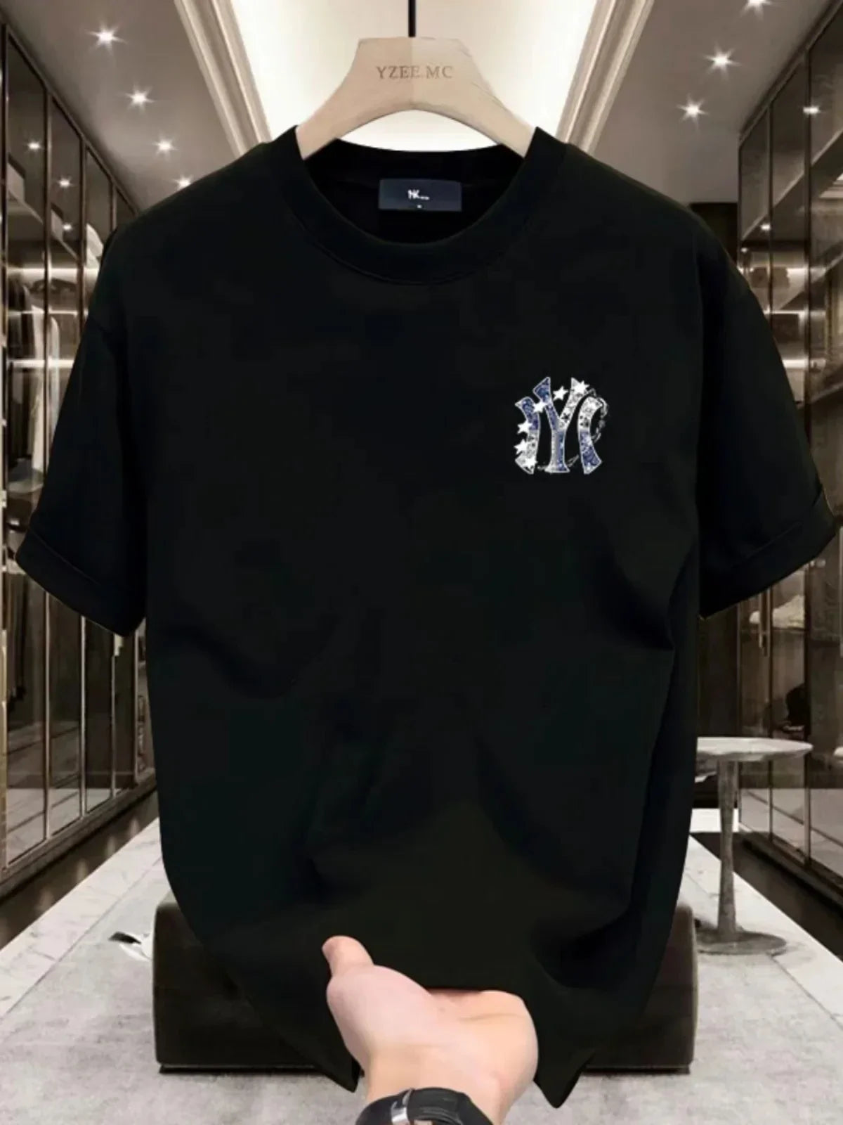 Men's clothes Summer 100% cotton fashion letter print T-shirt Casual outdoor street trend short sleeves loose and breathable