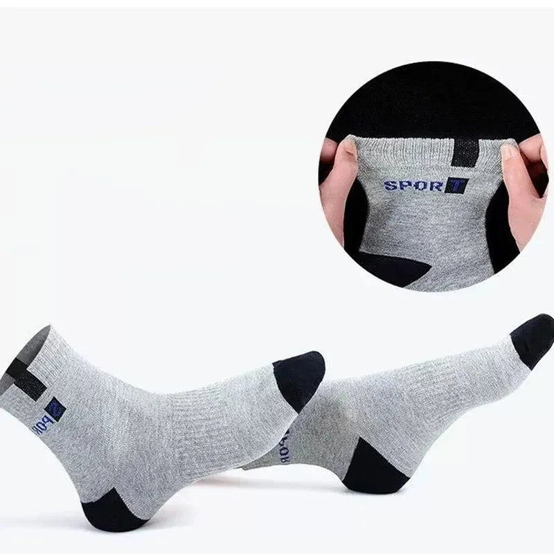 10/5/3pairs Breathable Con Sports Stockings Men Bamboo Fiber Autumn and Winter Men Socks Sweat Absorption Deodorant Business Sox