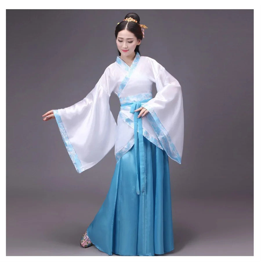 Chinese silk robe Costume Girls Women Kimono China Traditional Vintage Ethnic antique dress Dance Costume Hanfu chinese clothe