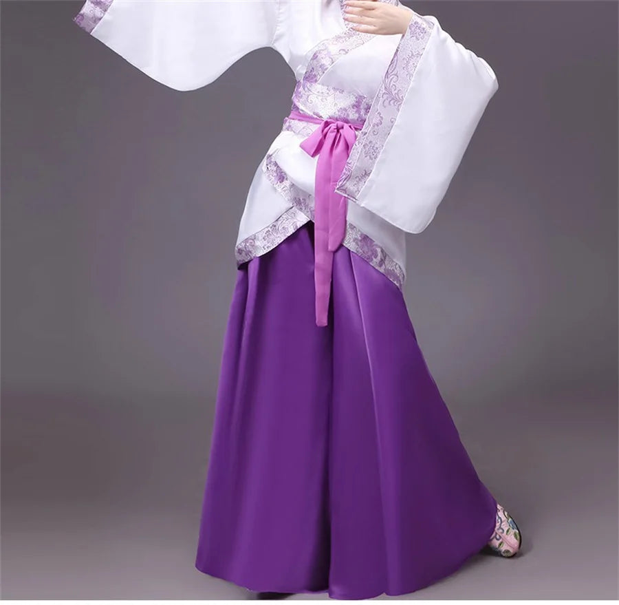 Chinese silk robe Costume Girls Women Kimono China Traditional Vintage Ethnic antique dress Dance Costume Hanfu chinese clothe